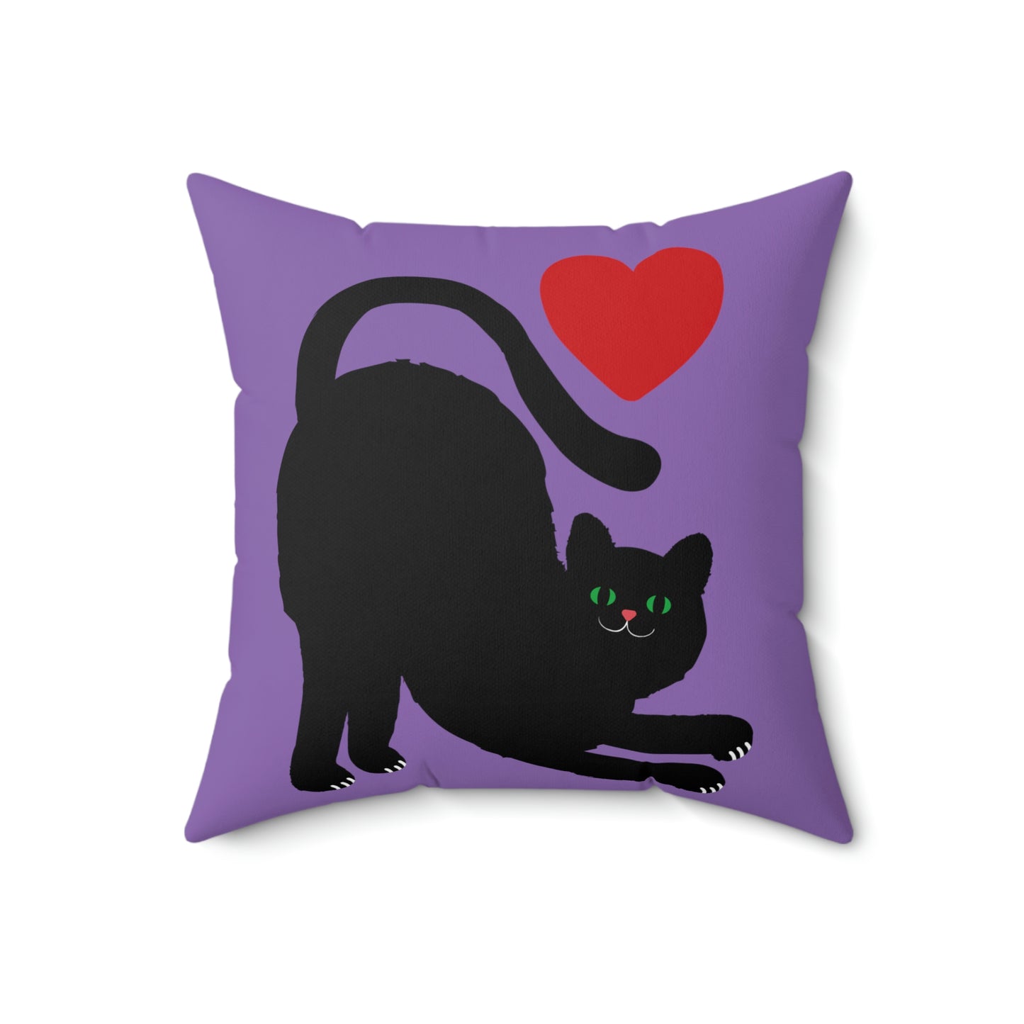 Be Mine Cat-Spun Polyester Square Pillow