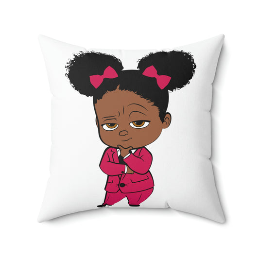 Girl Boss Baby -Spun Polyester Square Pillow