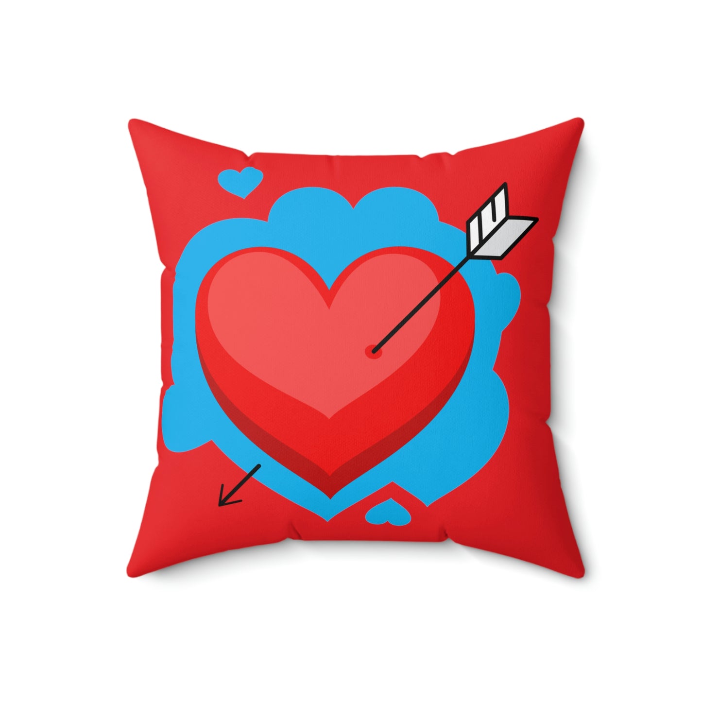 Love Heart- Spun Polyester Square Pillow