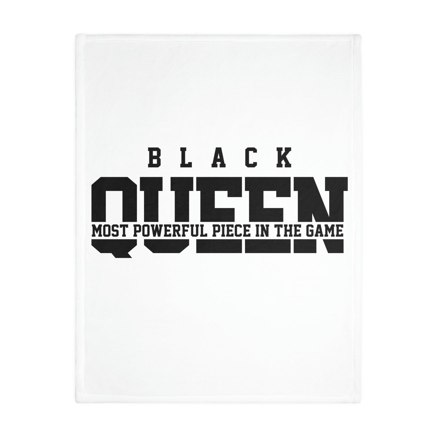 Black Queen -Velveteen Minky Blanket (Two-sided print)