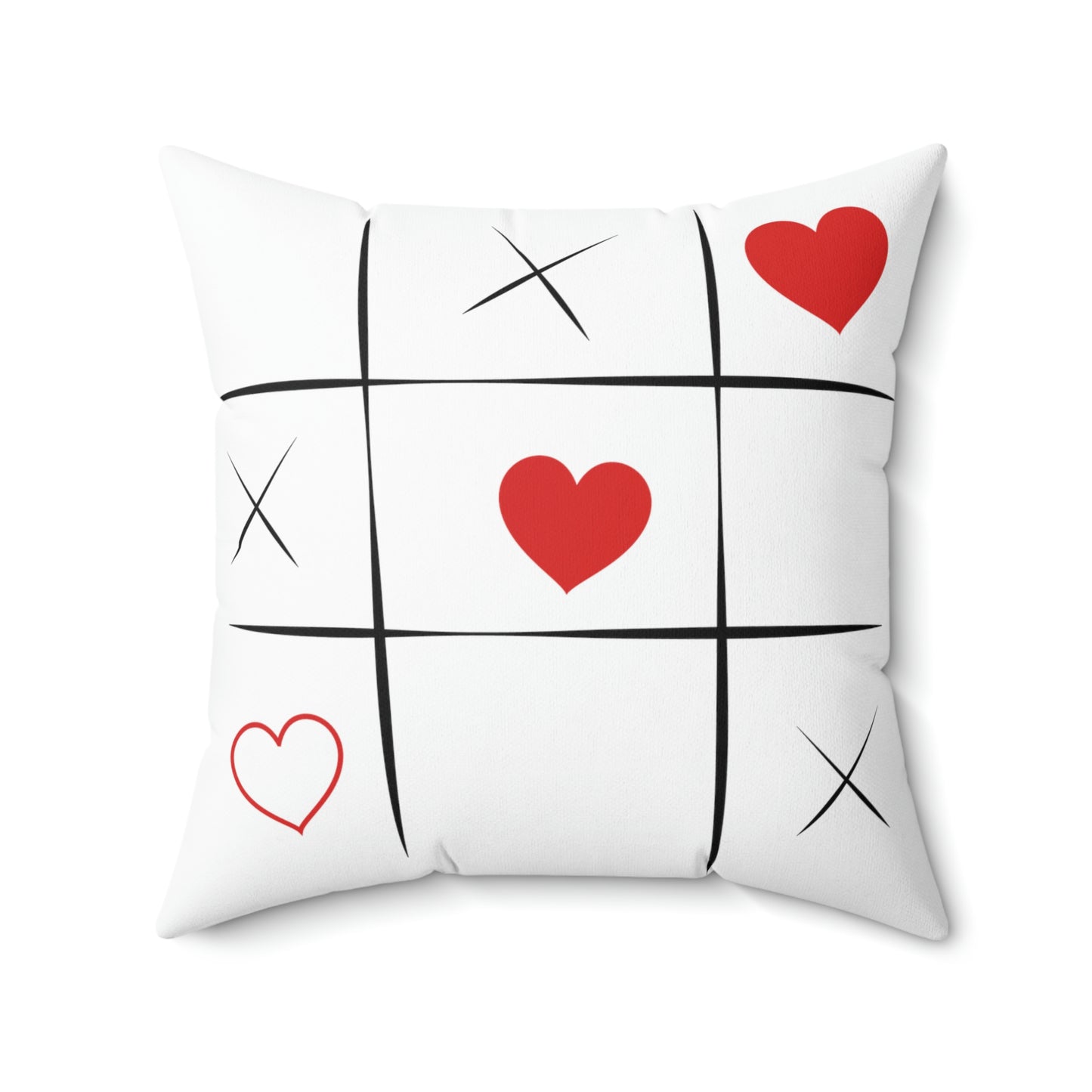 Tic Tac Toe -Spun Polyester Square Pillow