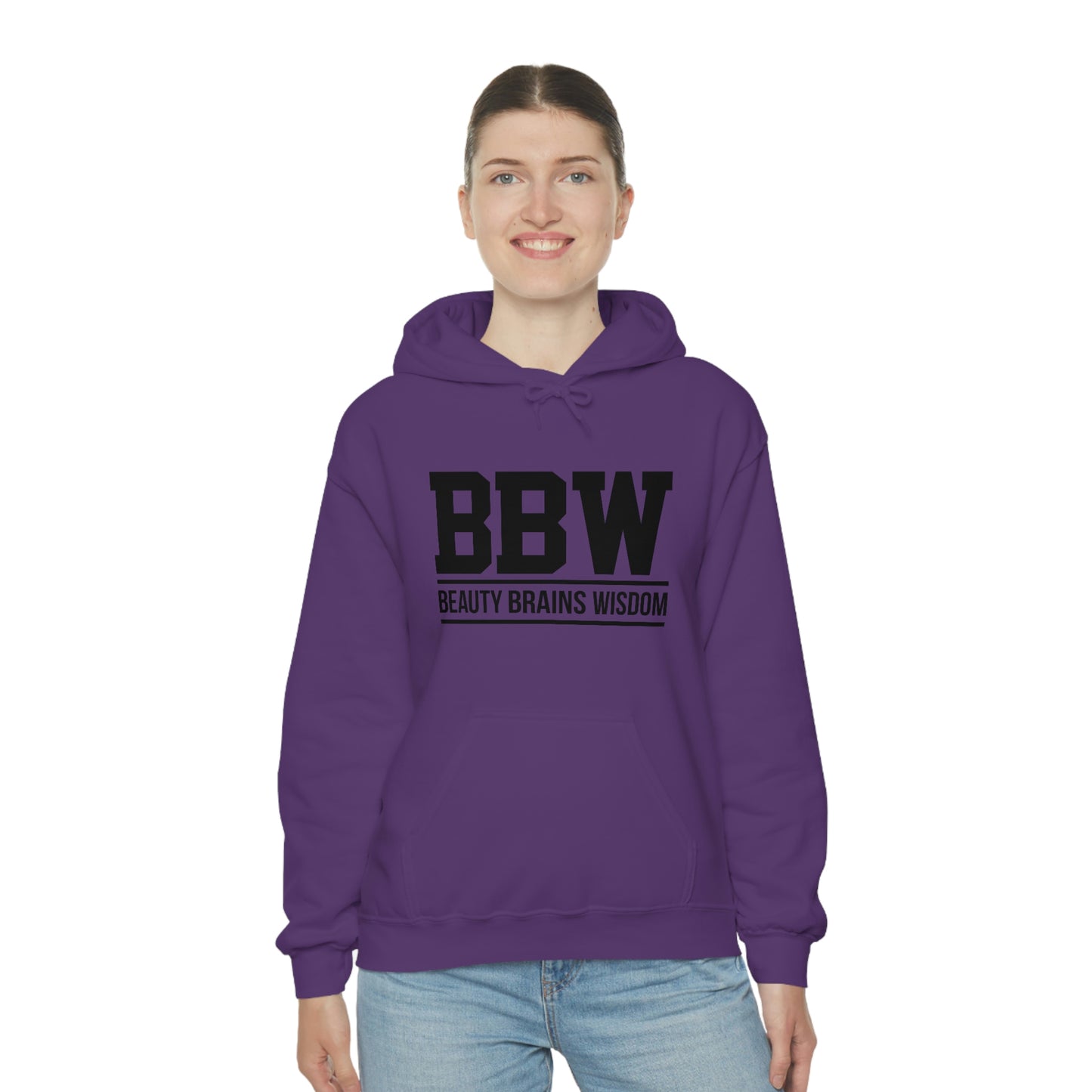 BBW- Brains Beauty Wisdom-Ladies -Heavy Blend Hooded Sweatshirt