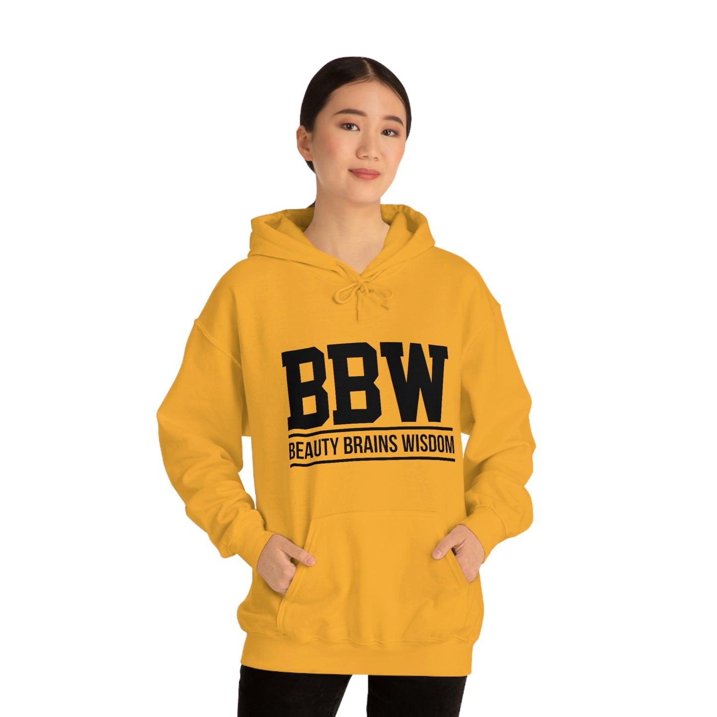 BBW- Brains Beauty Wisdom-Ladies -Heavy Blend Hooded Sweatshirt