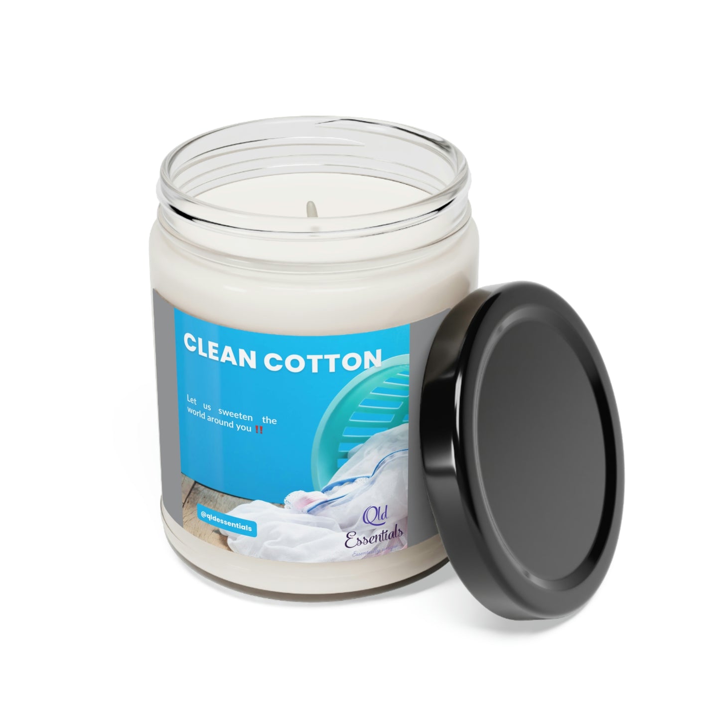 Clean Cotton Scented Soy Candle, 9oz