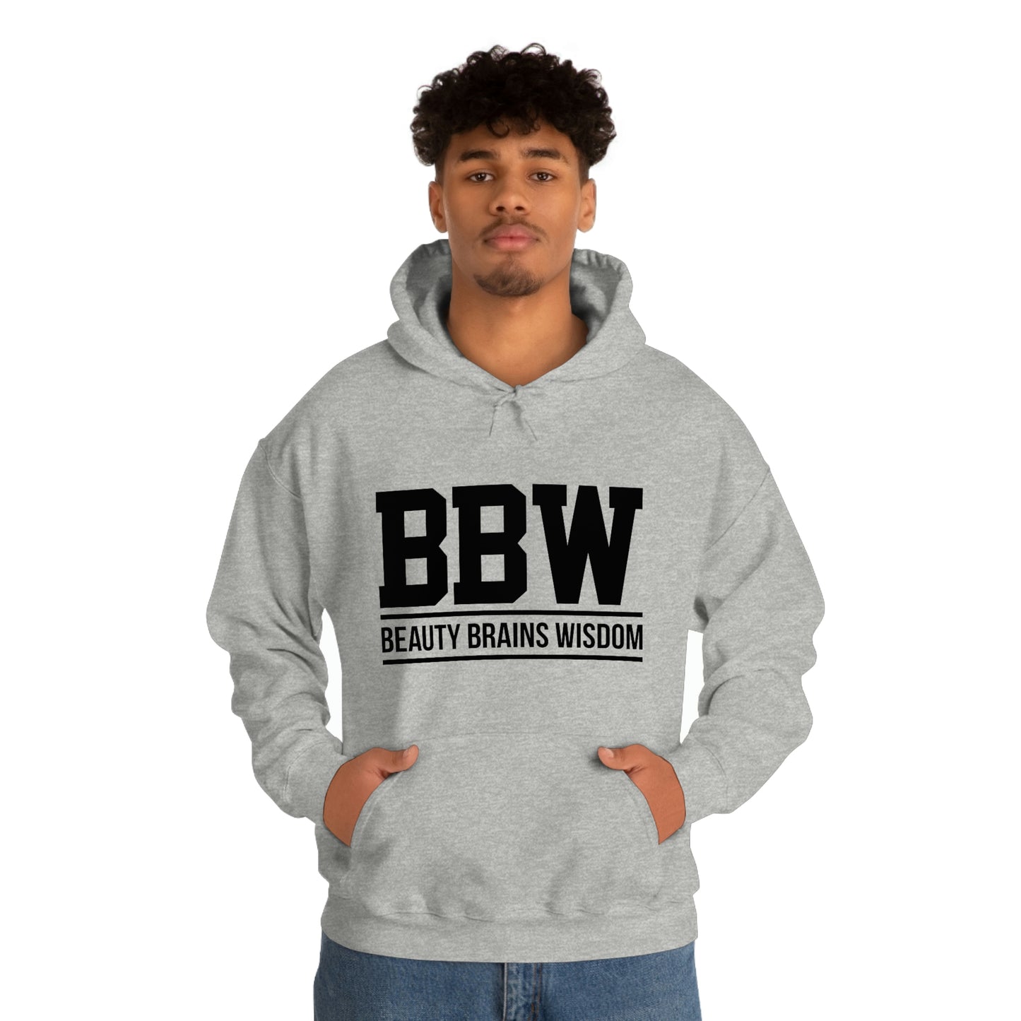 BBW- Brains Beauty Wisdom-Ladies -Heavy Blend Hooded Sweatshirt