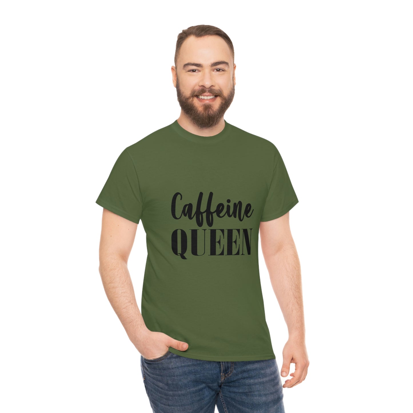 Caffeine Queen, Unisex Heavy Cotton Tee