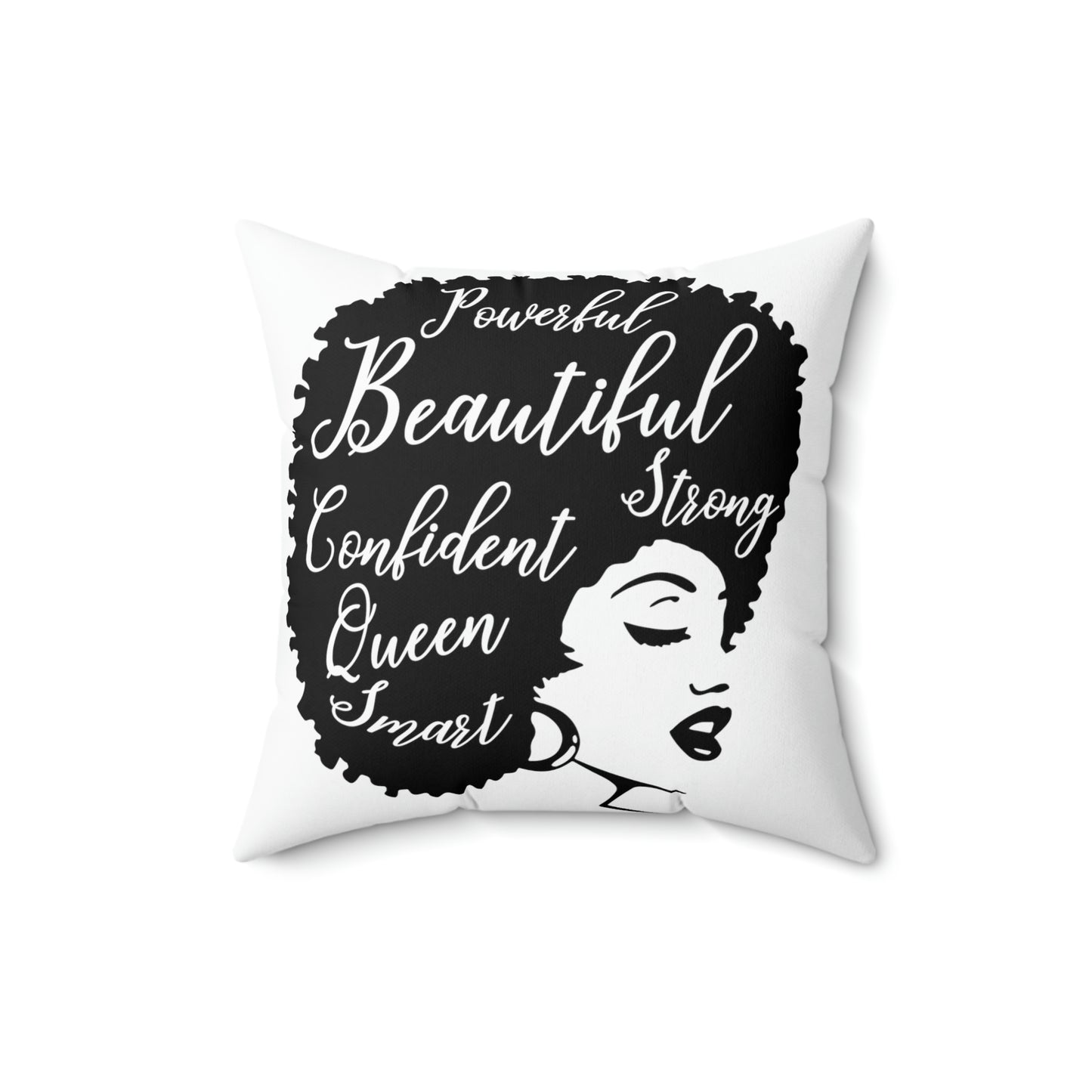 Black Beauty- Spun Polyester Square Pillow