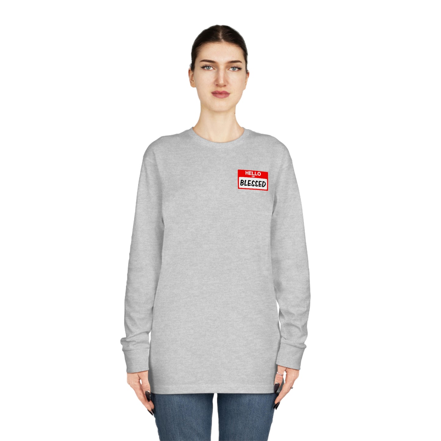 Hello I'm Blessed-Long Sleeve Crewneck Tee