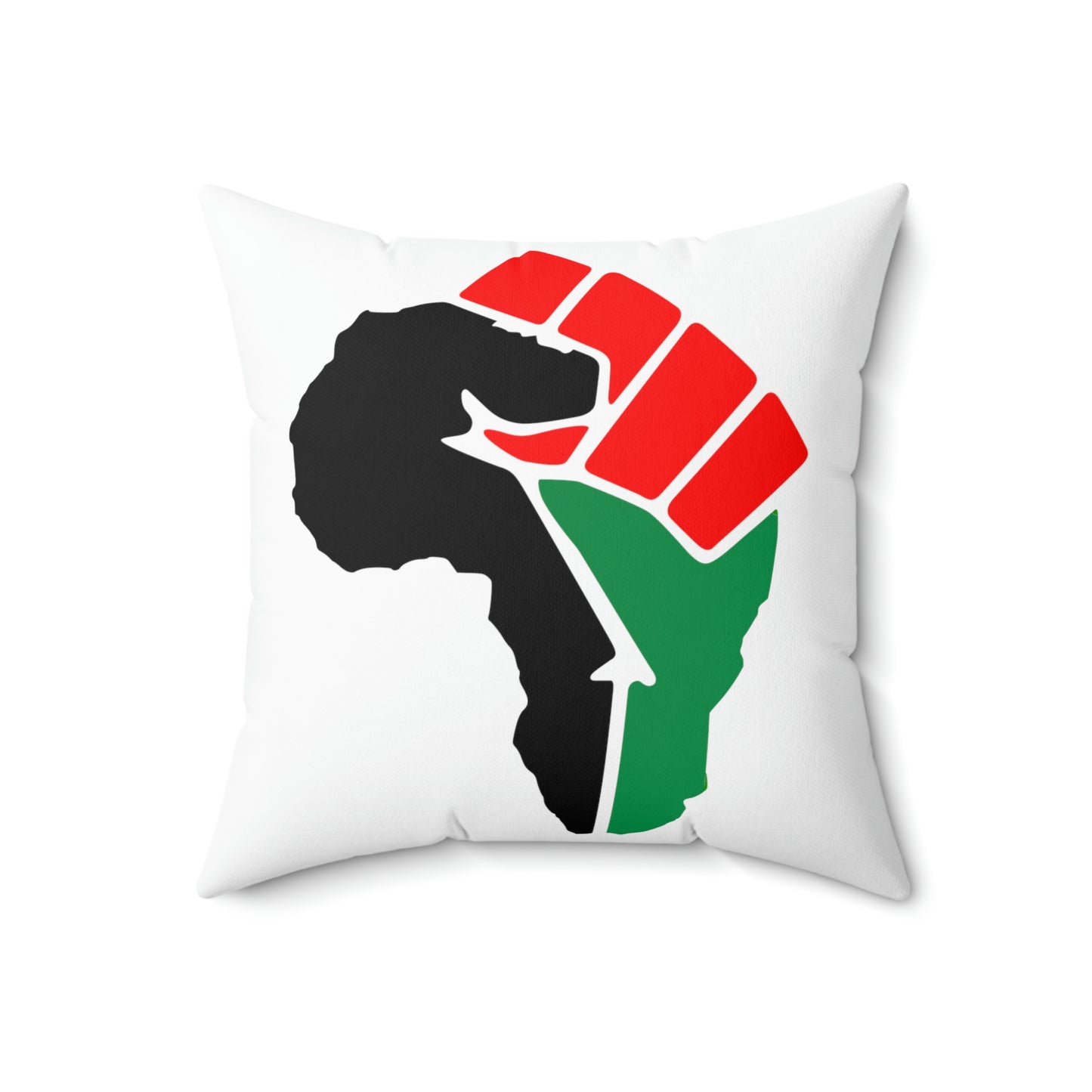 African Fist-Spun Polyester Square Pillow