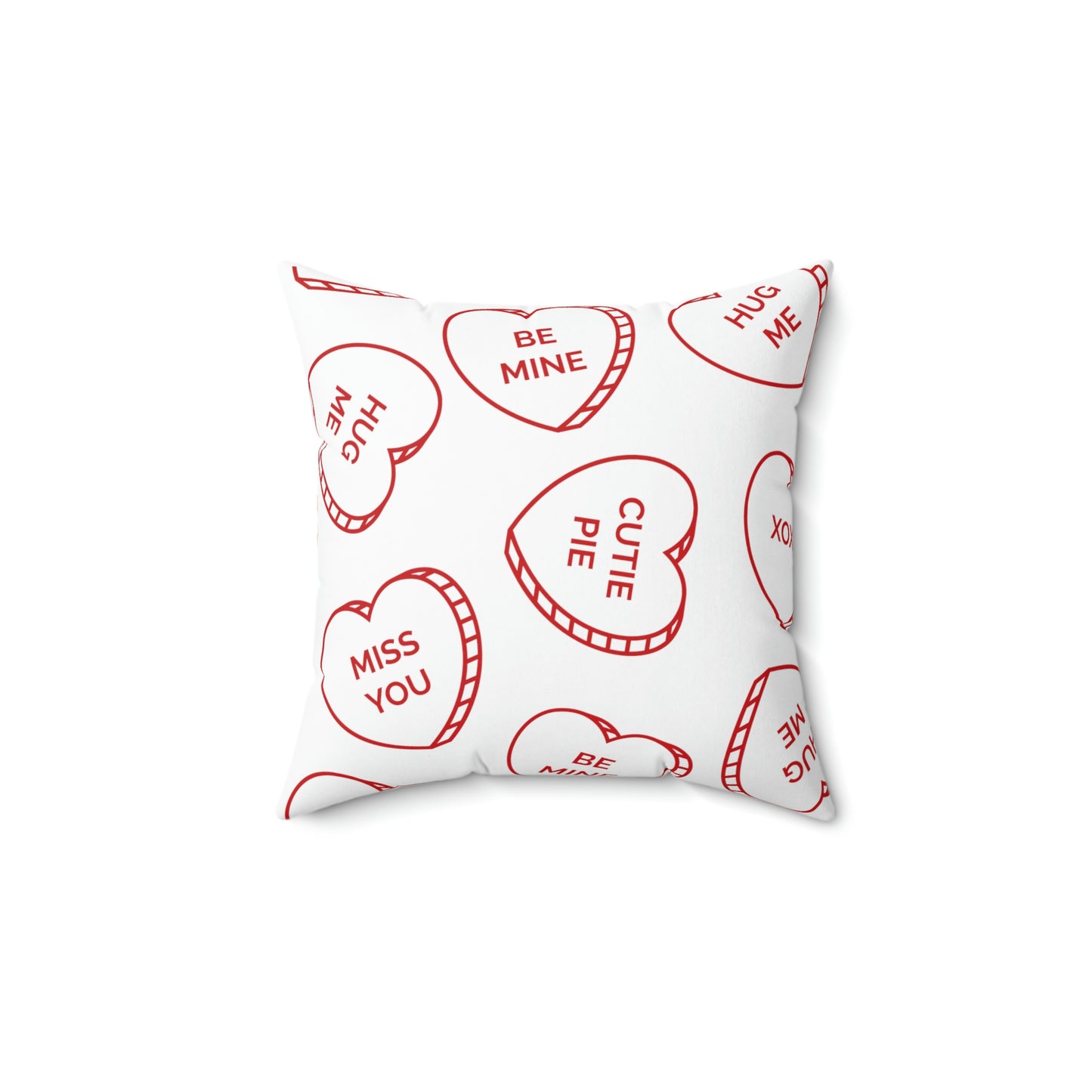 Valentines Hearts-Spun Polyester Square Pillow