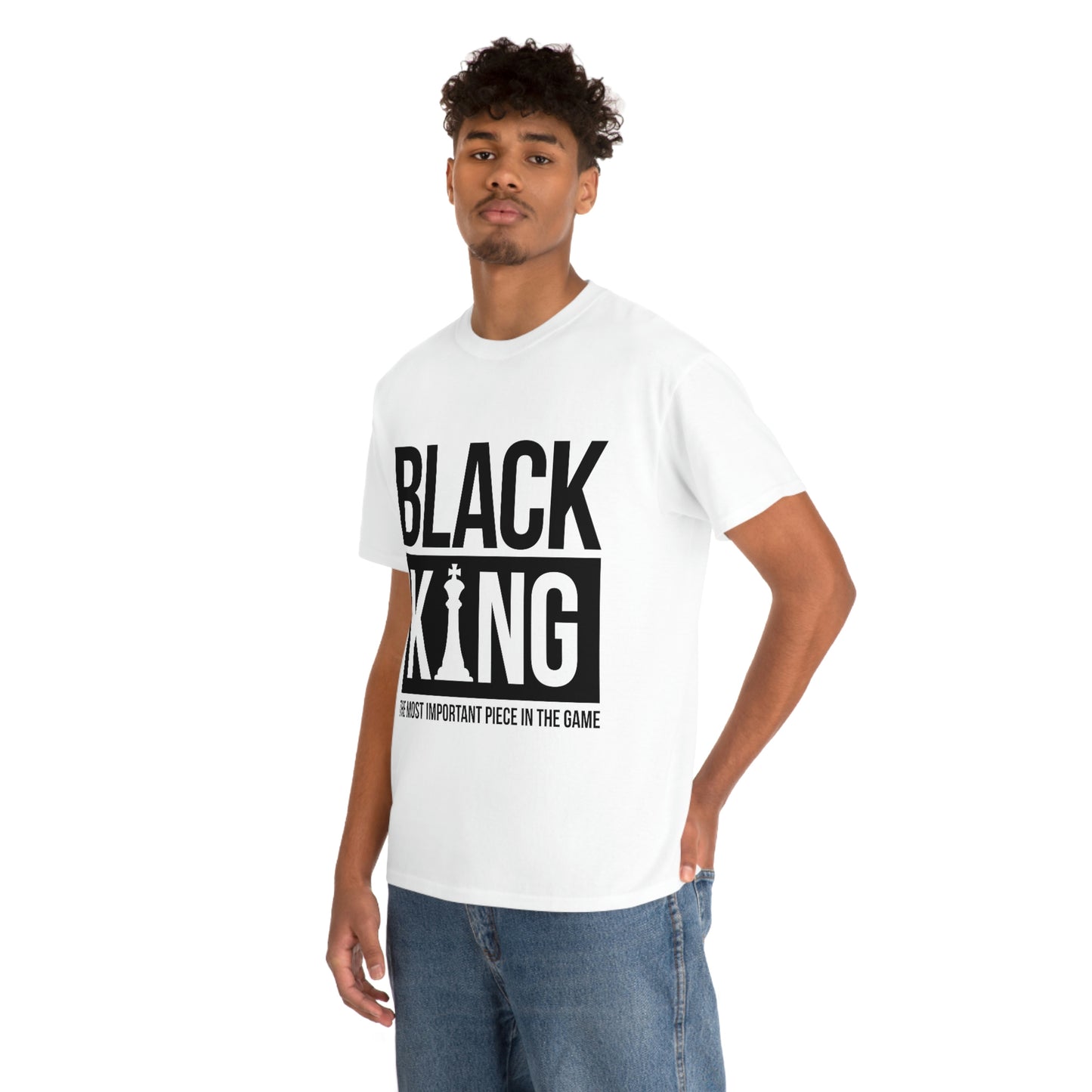 Black King-Chess-Unisex Heavy Cotton Tee