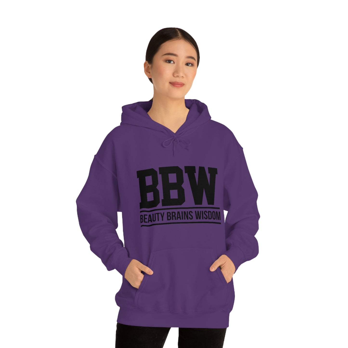 BBW- Brains Beauty Wisdom-Ladies -Heavy Blend Hooded Sweatshirt