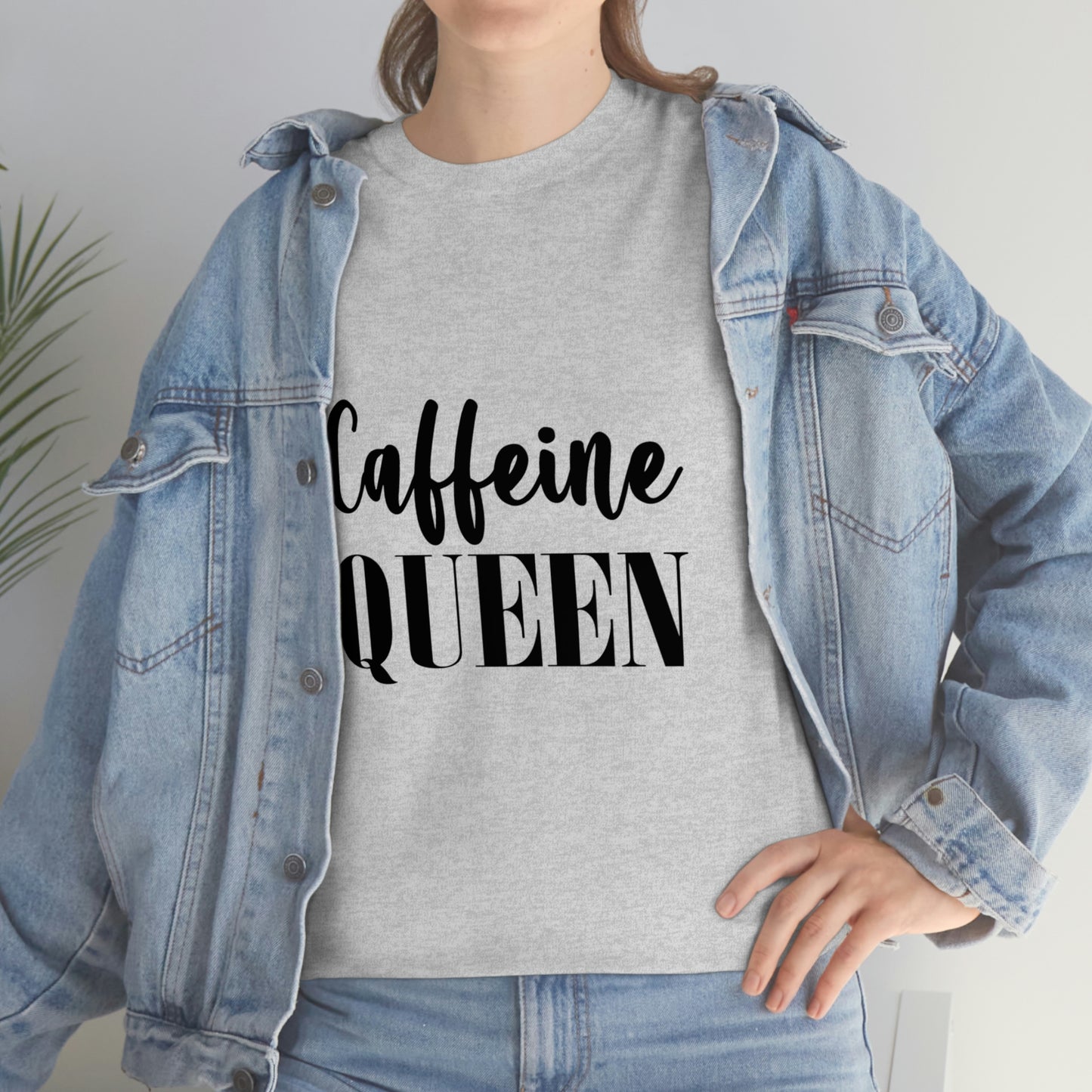 Caffeine Queen, Unisex Heavy Cotton Tee