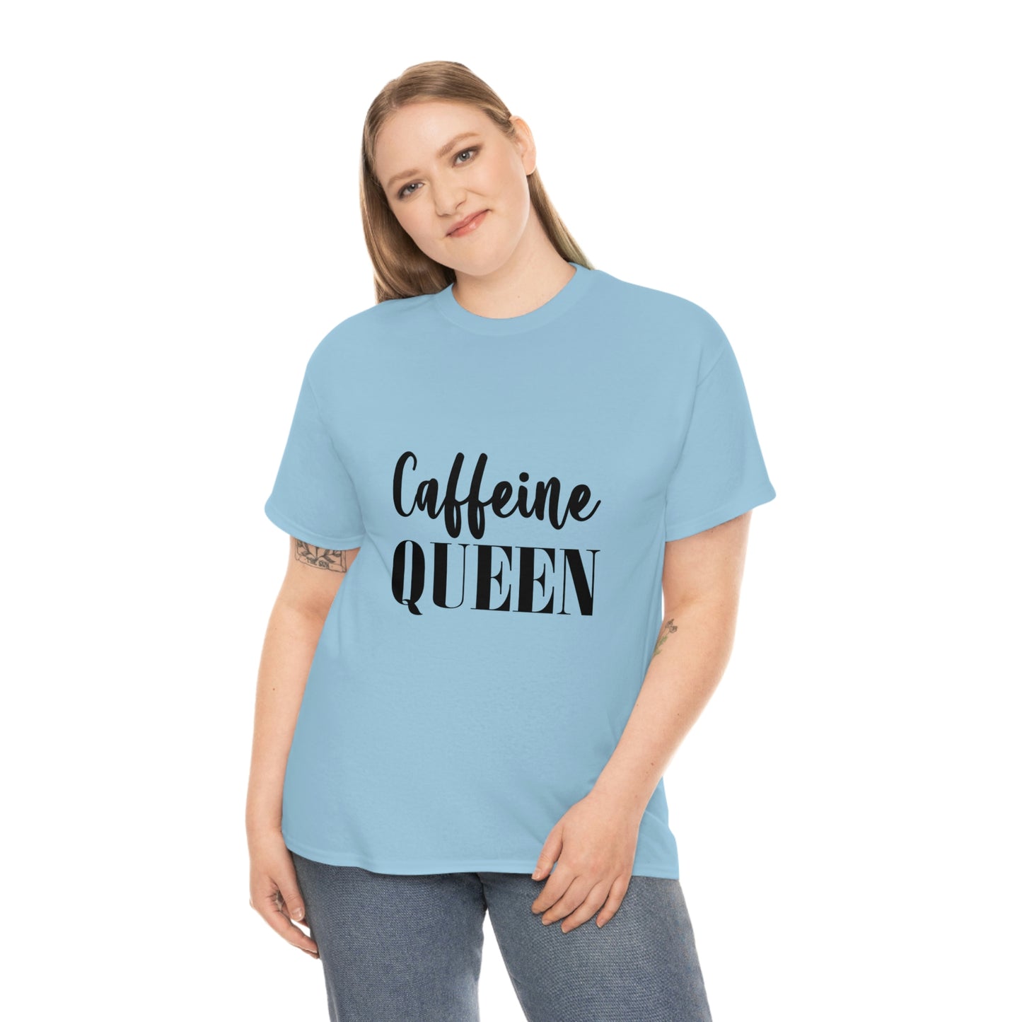 Caffeine Queen, Unisex Heavy Cotton Tee