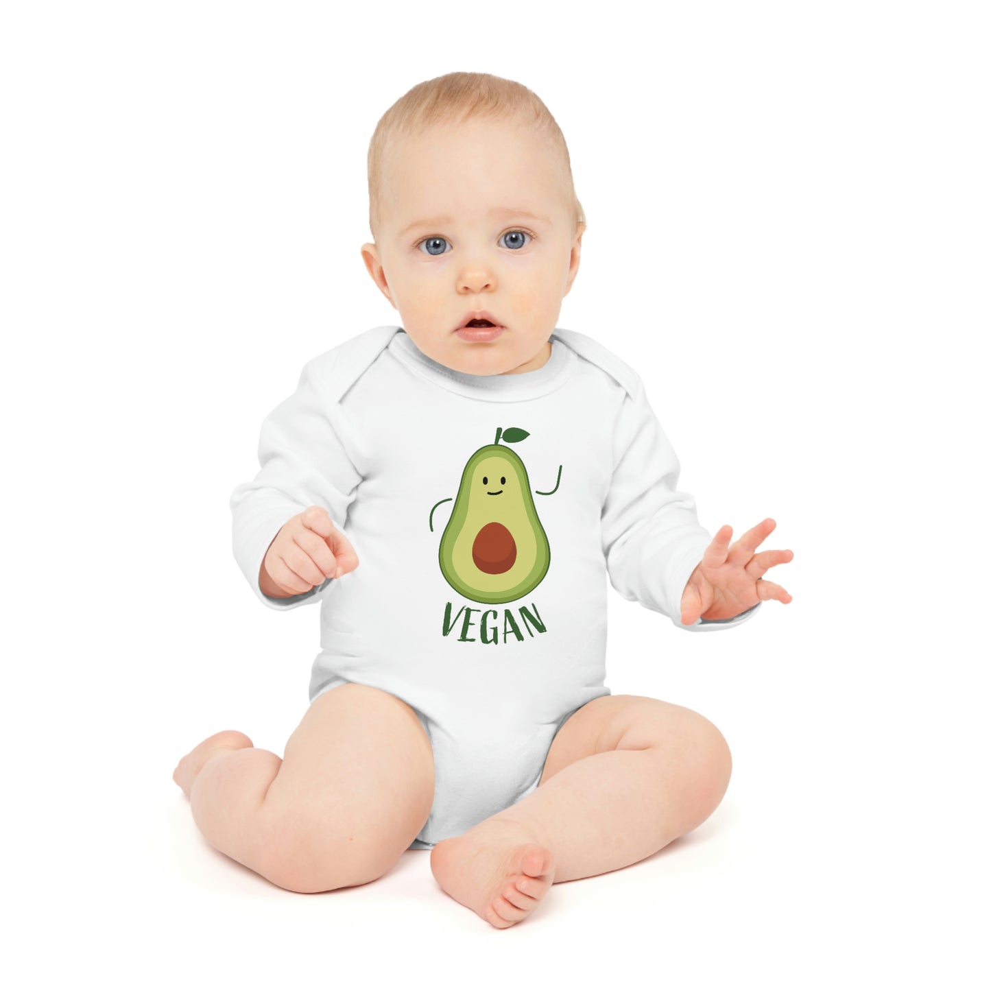 Vegan-Baby Long-Sleeve Organic Bodysuit