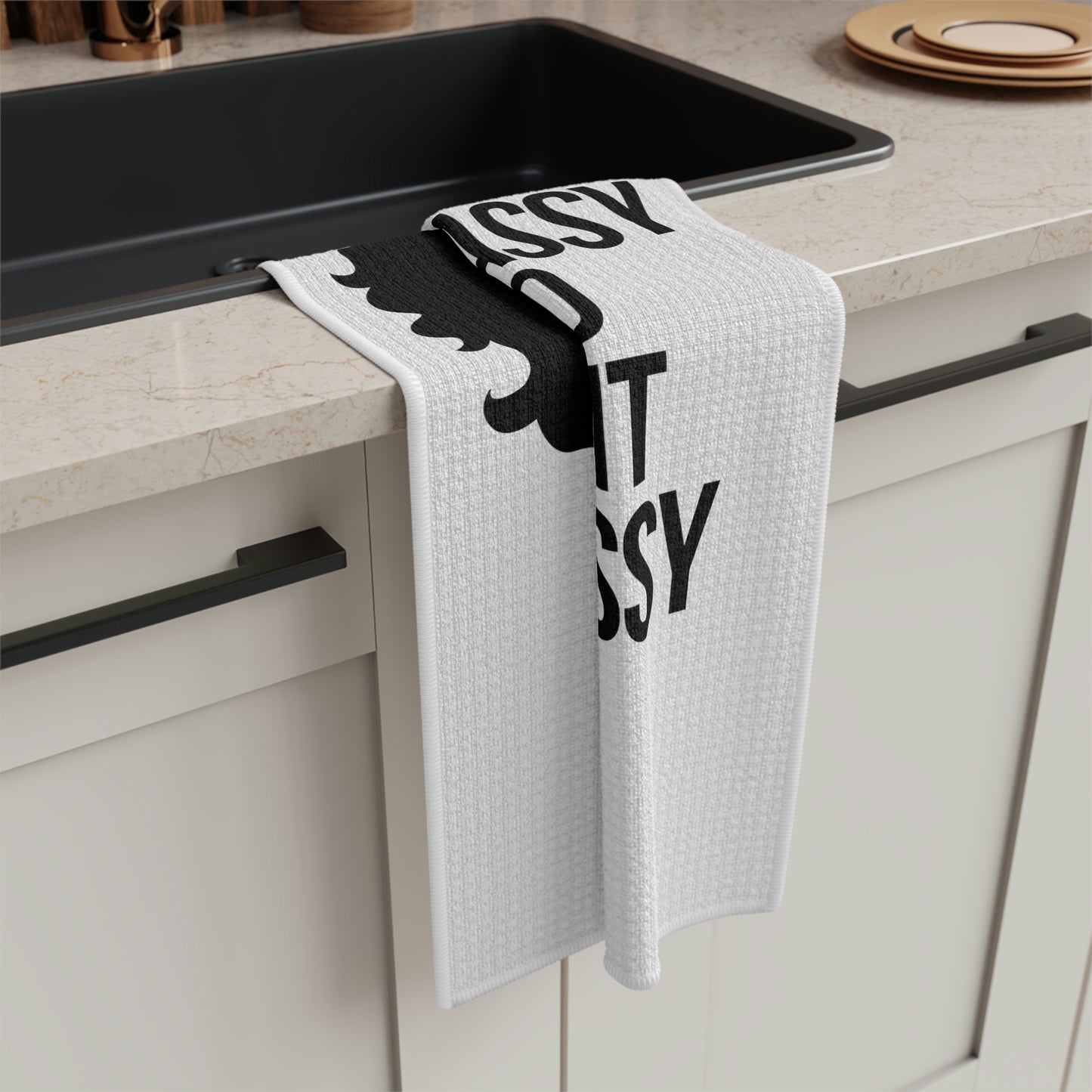 Black Sassy Classy-Soft Tea Towel