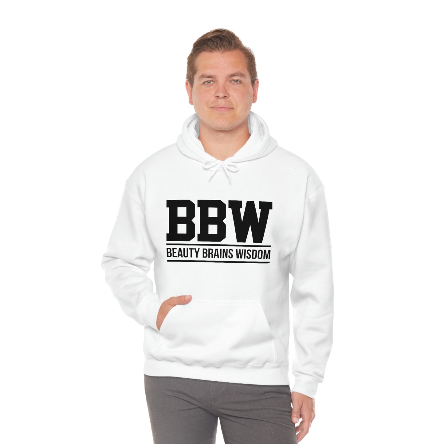 BBW- Brains Beauty Wisdom-Ladies -Heavy Blend Hooded Sweatshirt