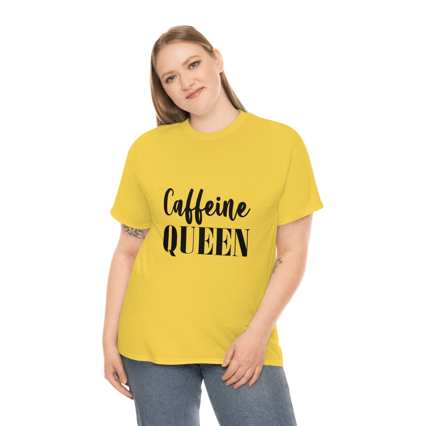 Caffeine Queen, Unisex Heavy Cotton Tee