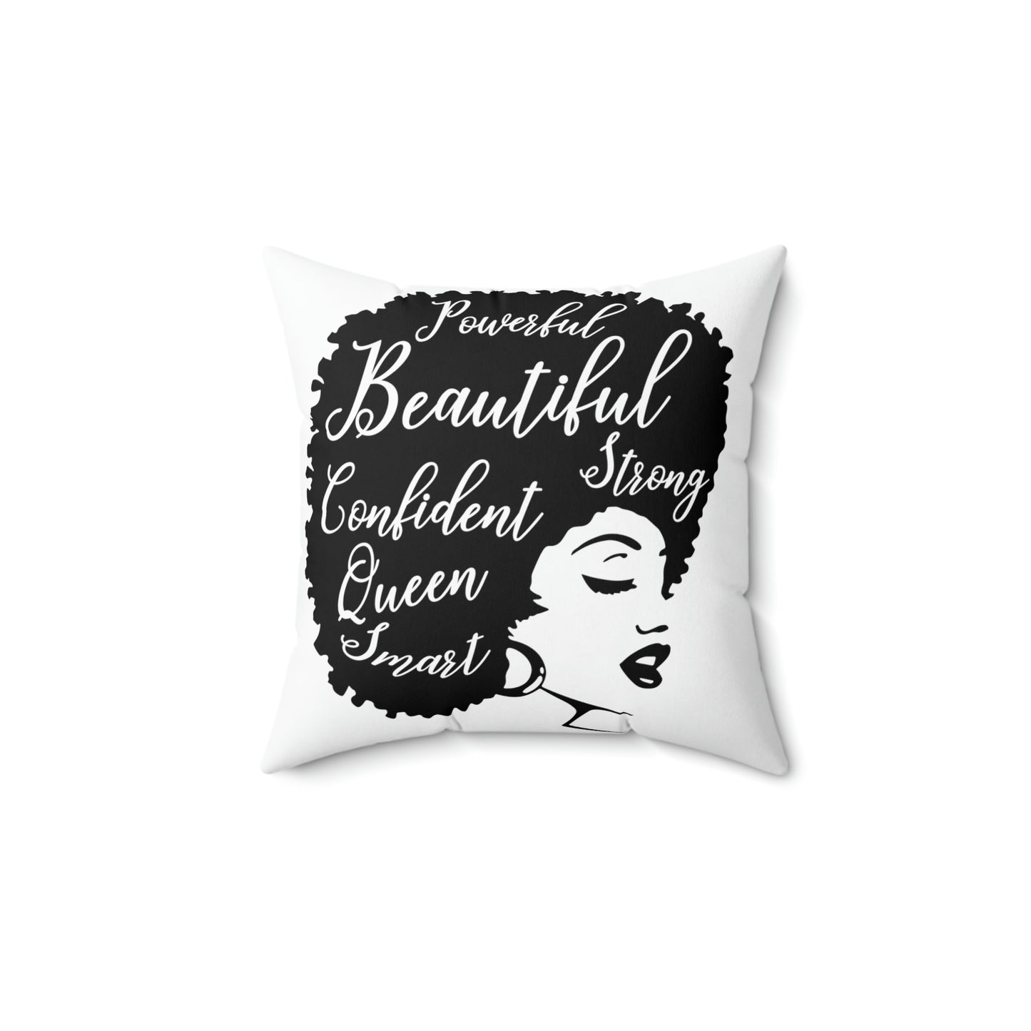 Black Beauty- Spun Polyester Square Pillow