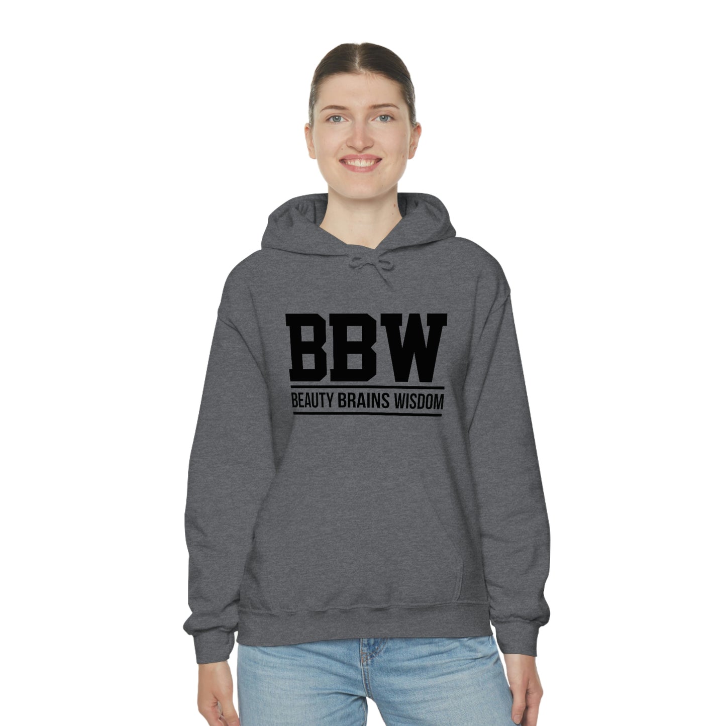 BBW- Brains Beauty Wisdom-Ladies -Heavy Blend Hooded Sweatshirt