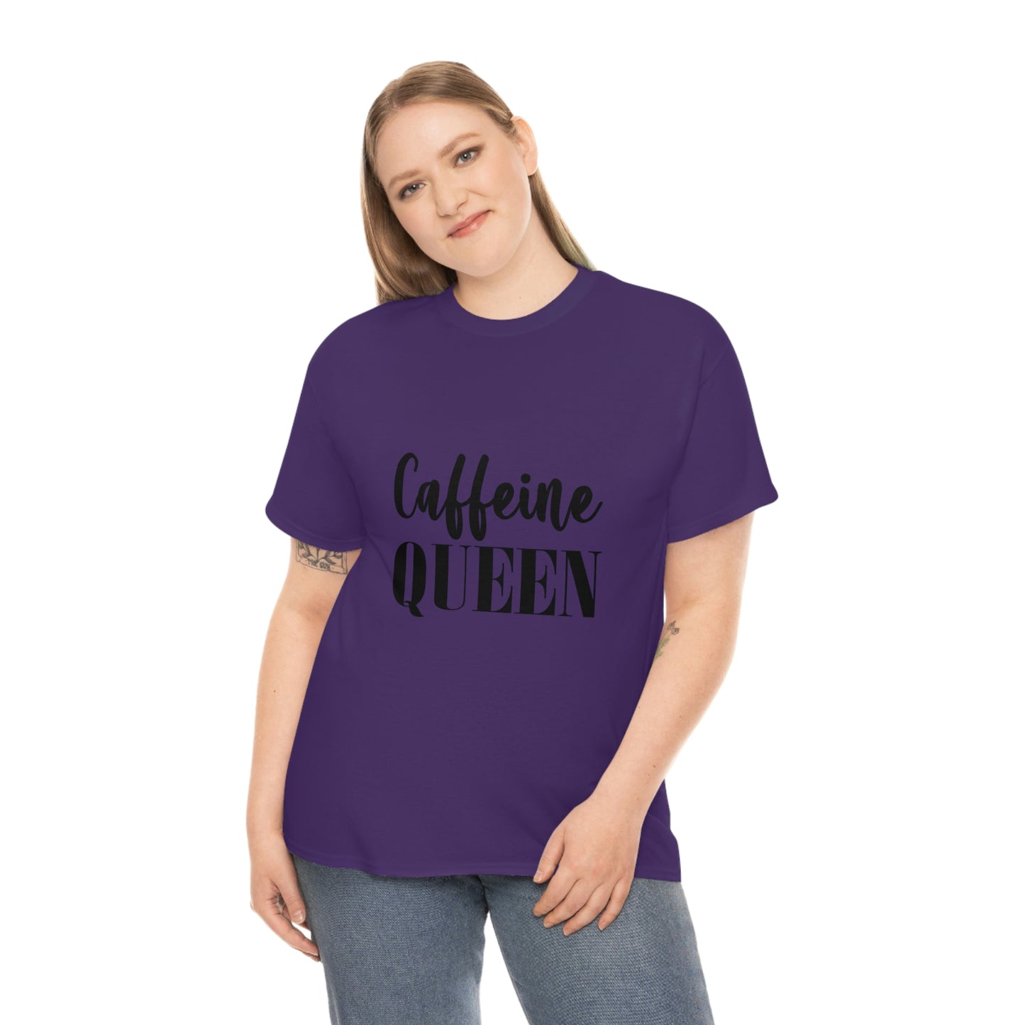 Caffeine Queen, Unisex Heavy Cotton Tee