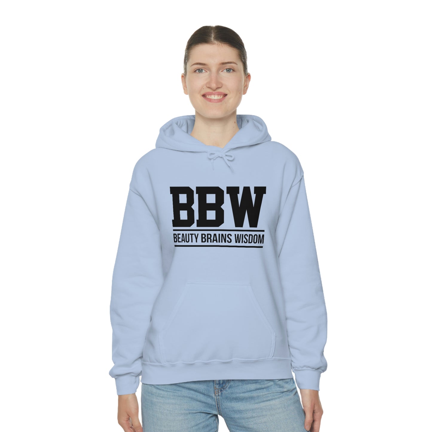 BBW- Brains Beauty Wisdom-Ladies -Heavy Blend Hooded Sweatshirt