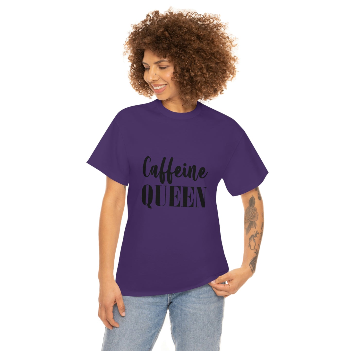 Caffeine Queen, Unisex Heavy Cotton Tee