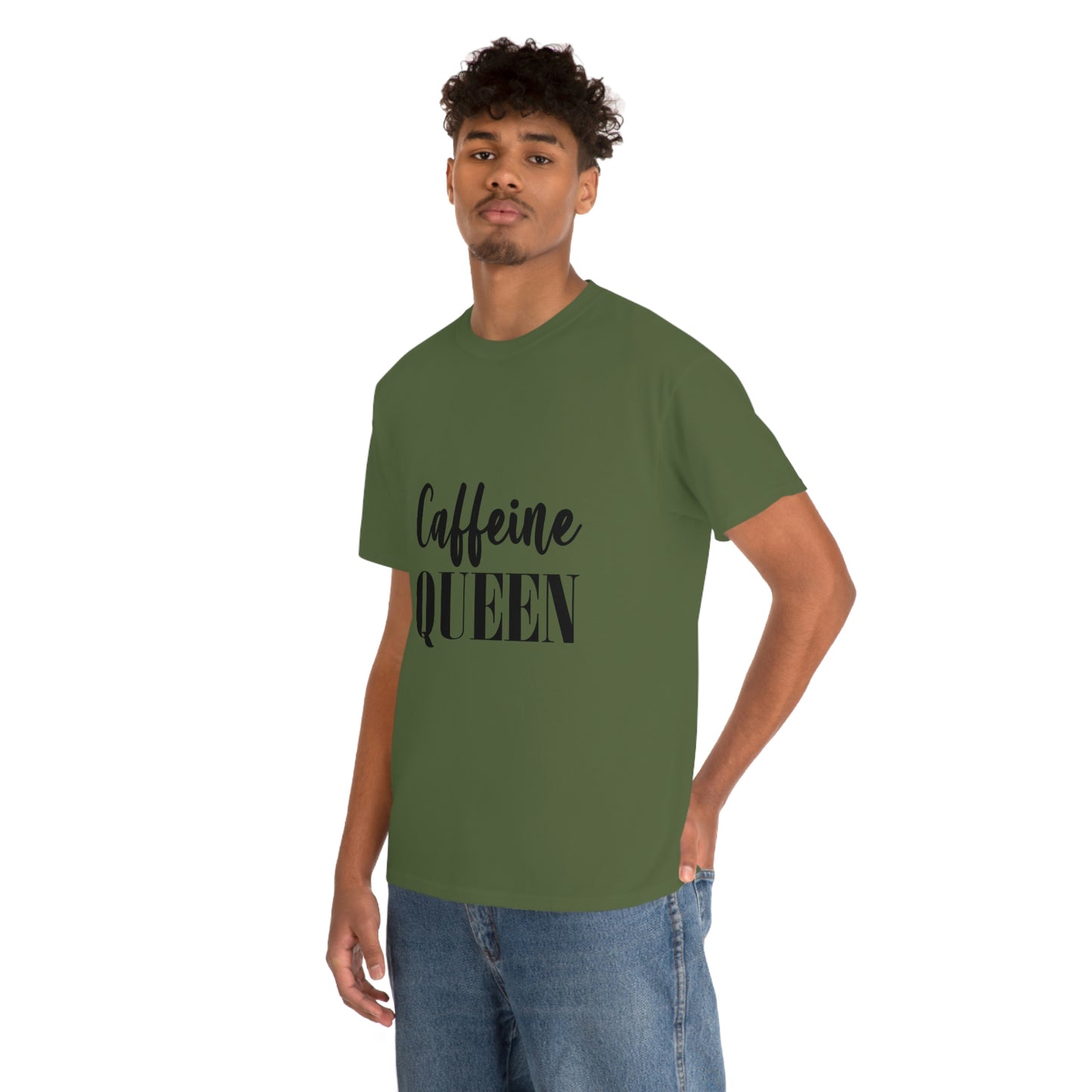 Caffeine Queen, Unisex Heavy Cotton Tee