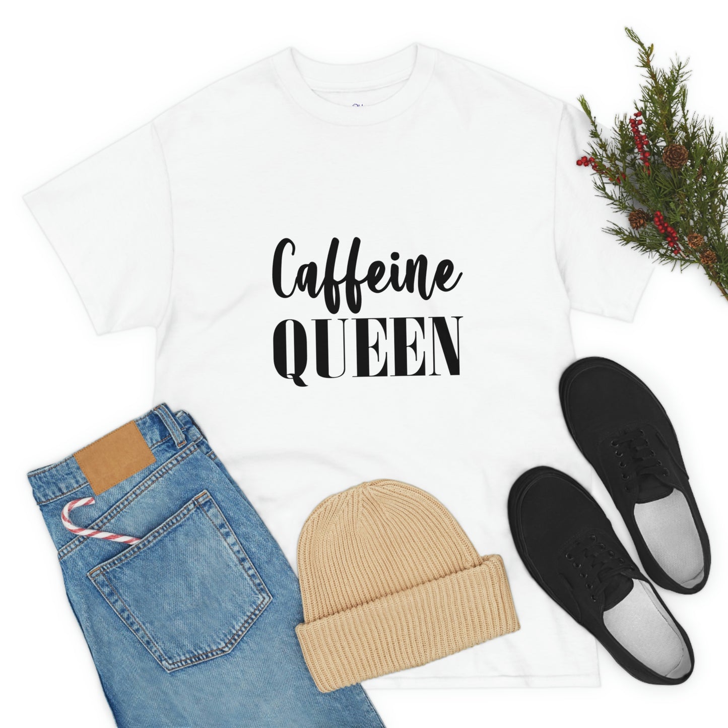 Caffeine Queen, Unisex Heavy Cotton Tee