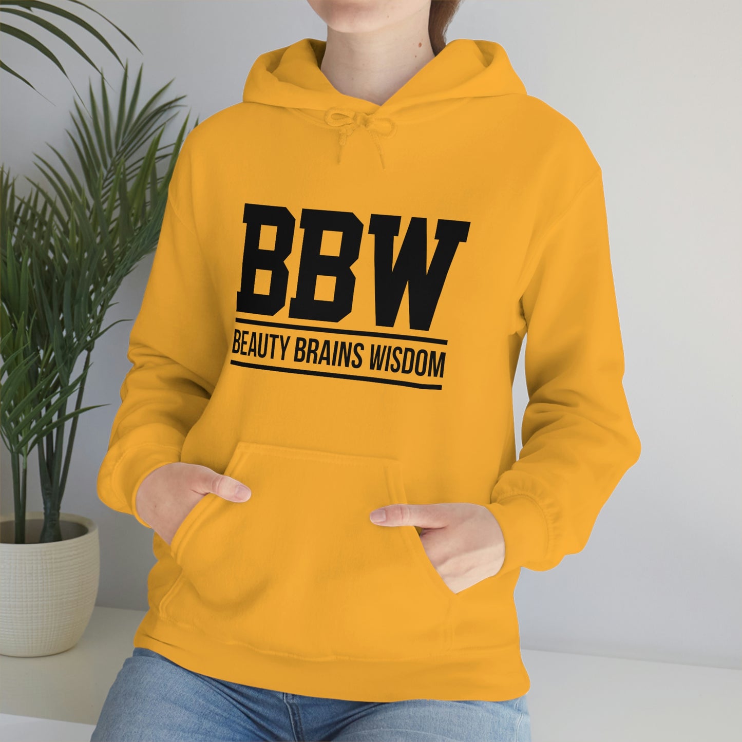 BBW- Brains Beauty Wisdom-Ladies -Heavy Blend Hooded Sweatshirt