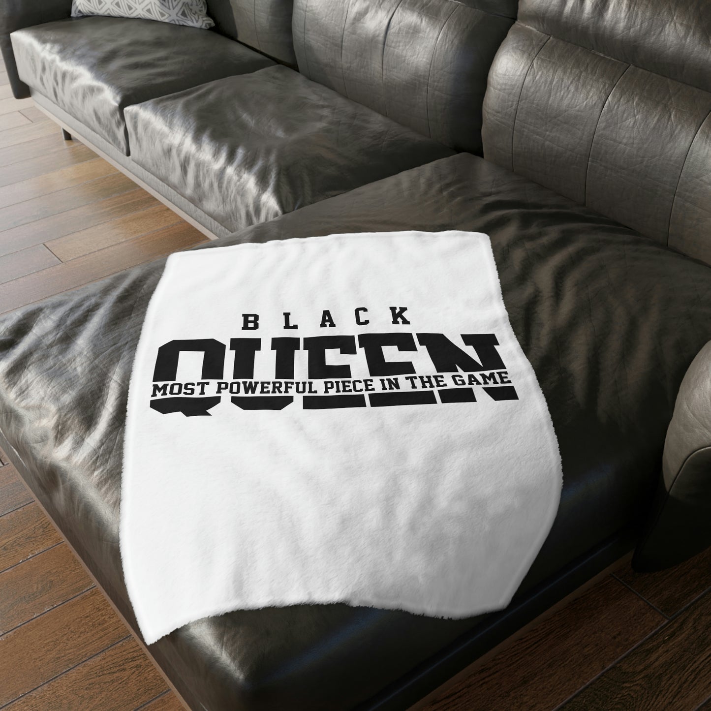 Black Queen -Velveteen Minky Blanket (Two-sided print)