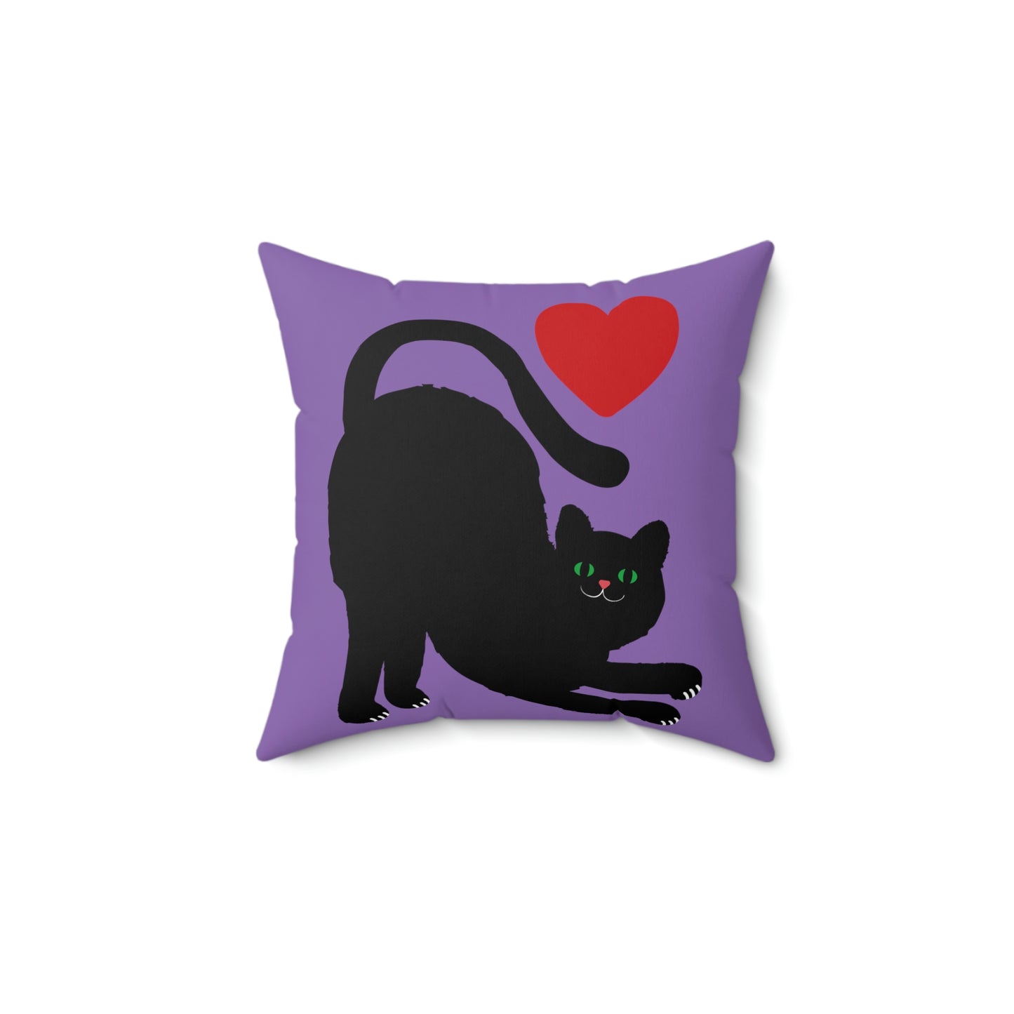 Be Mine Cat-Spun Polyester Square Pillow