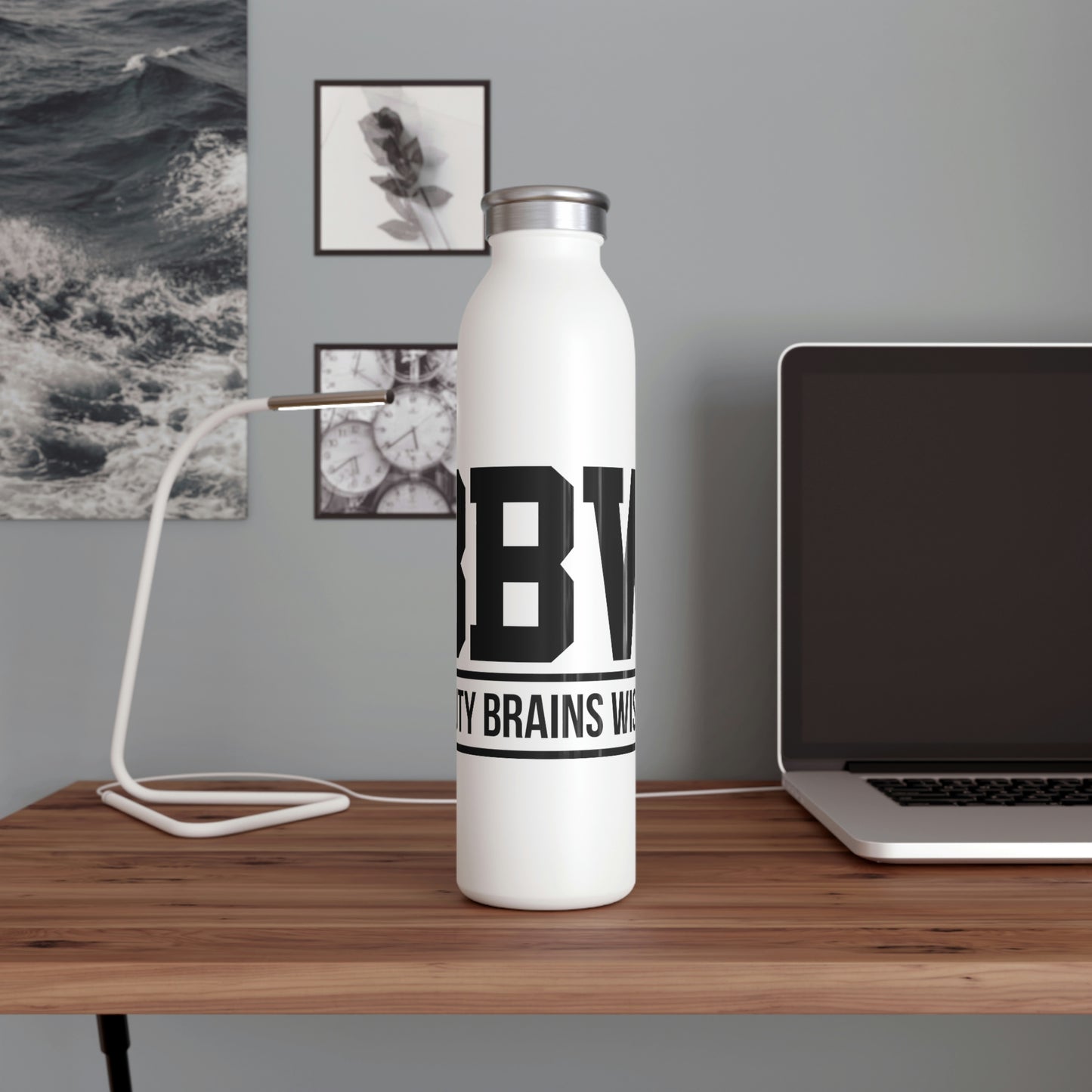 Beauty Brains Wisdom- BBW-Slim Water Bottle