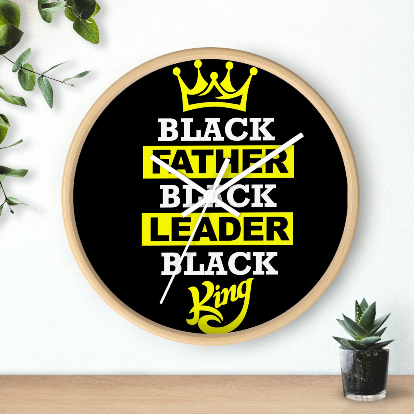 Black Fathers Wall clock