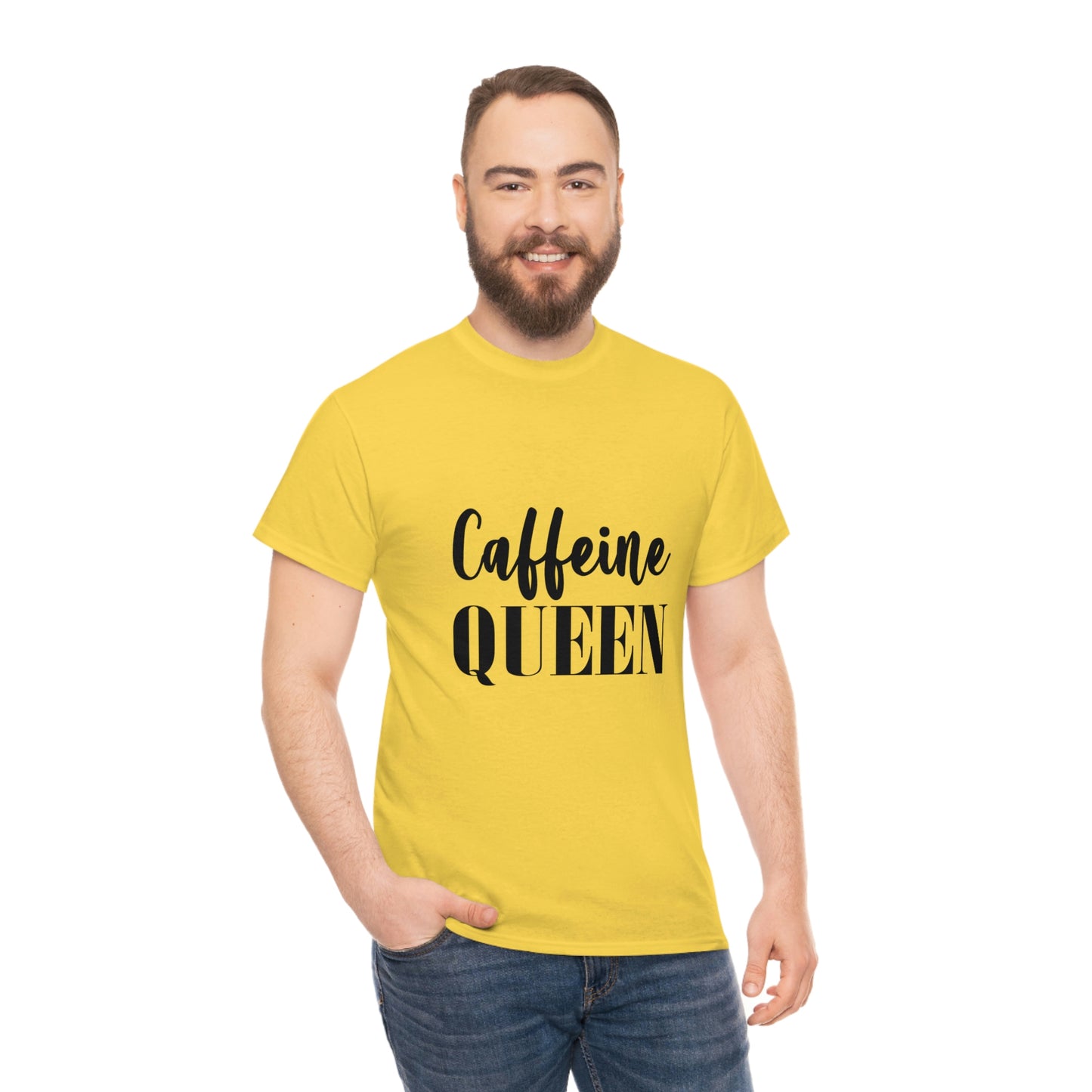 Caffeine Queen, Unisex Heavy Cotton Tee