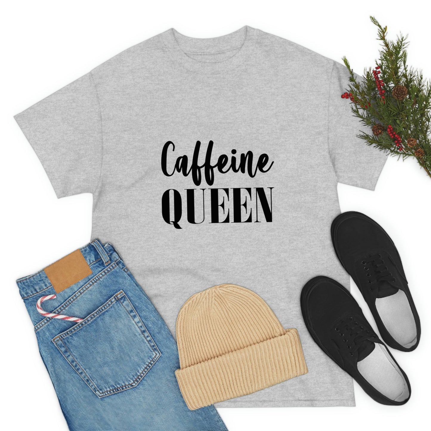 Caffeine Queen, Unisex Heavy Cotton Tee