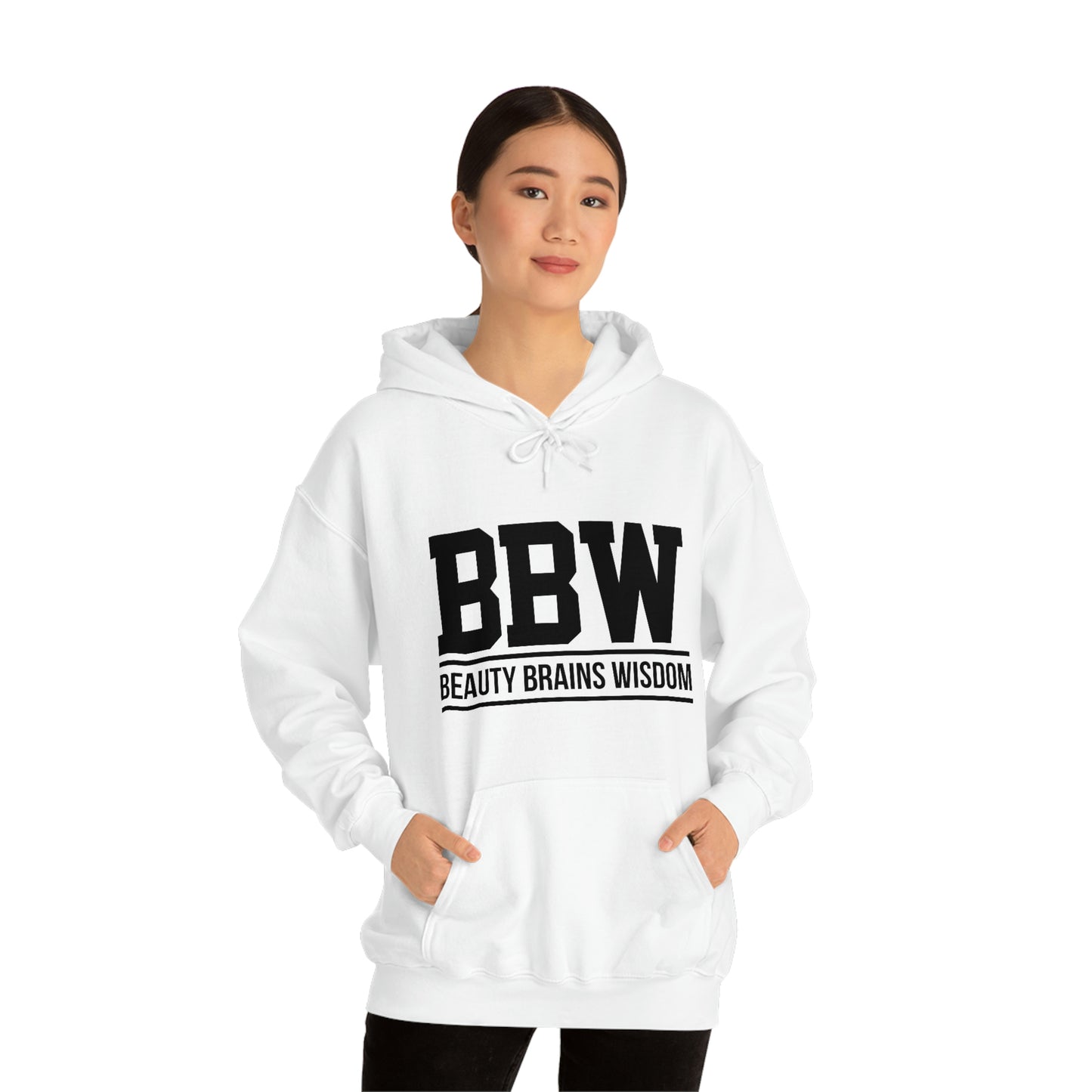 BBW- Brains Beauty Wisdom-Ladies -Heavy Blend Hooded Sweatshirt